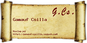 Gamauf Csilla névjegykártya