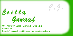 csilla gamauf business card